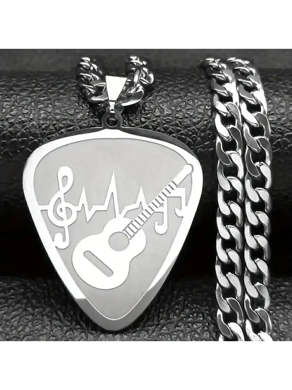 Heavy Guitar Pick Rocker Necklace #1253